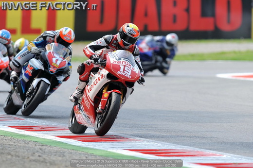 2009-05-10 Monza 2159 Superstock 1000 - Race - Xavier Simeon - Ducati 1098R